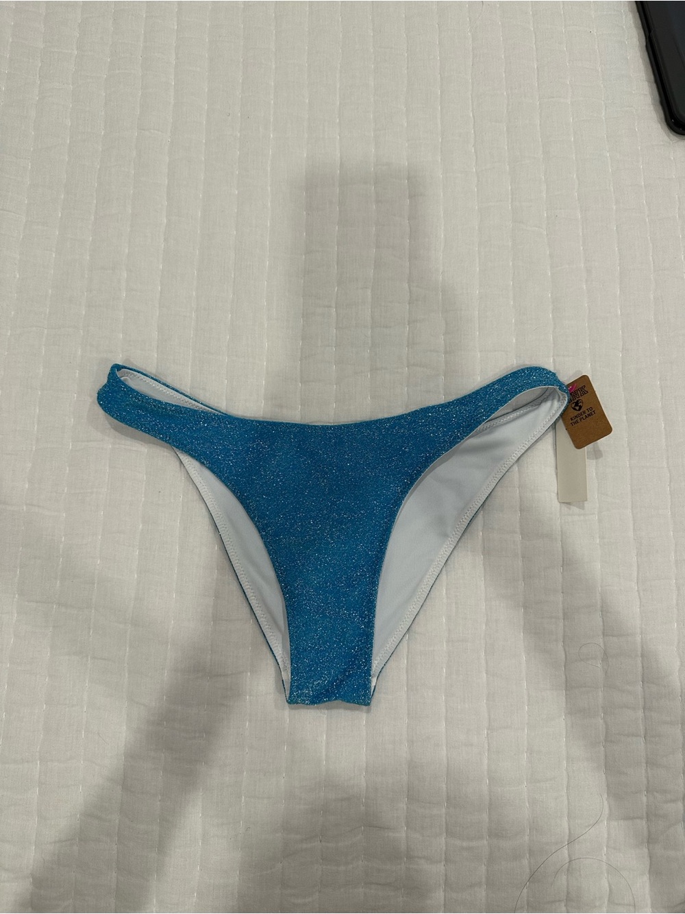 PINK Victoria's Secret Glitter Teal Bikini Bottom